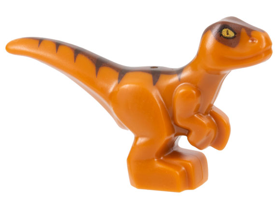 Lego Dark Orange Dinosaur Baby Standing