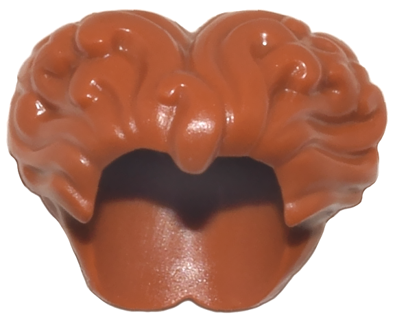 Lego Dark Orange Hair Female Tousled Curls Updo