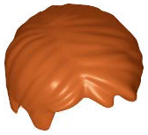 Lego Dark Orange Hair Short Tousled with Side Part