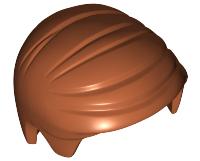 Lego Dark Orange Hair Short Combed Sideways Part Left