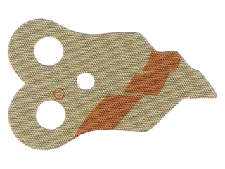 Lego Dark Tan Minifigure Armor Pauldron Cloth Tattered (Nový)