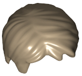 Lego Dark Tan Hair Short Tousled with Side Part
