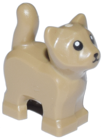Lego Dark Tan Cat Baby Kitten Standing