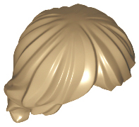 Lego Dark Tan Hair Tousled and Layered
