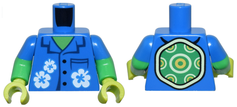 Lego Blue Torso Hawaiian Shirt