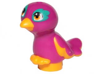 Lego Magenta Bird Mini Doll Style Feet Joined