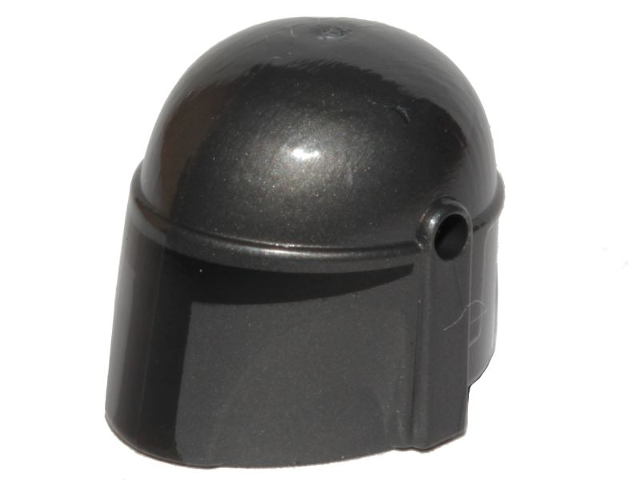 Lego Pearl Dark Gray Headgear Helmet with Holes SW Mandalorian
