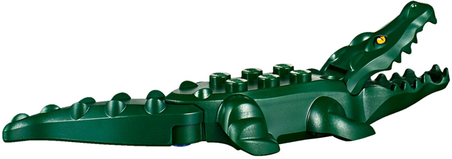 Lego Dark Green Alligator / Crocodile with 20 Teeth