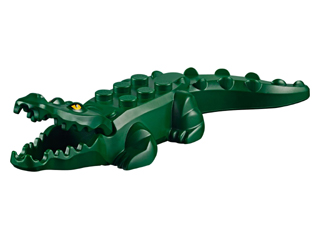 Lego Dark Green Alligator / Crocodile with 20 Teeth (Nový)