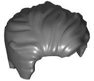 Lego Dark Bluish Gray Hair Swept Left Tousled