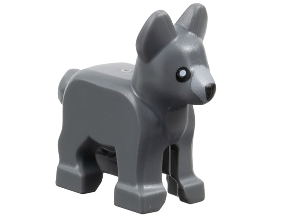 Lego Dark Bluish Gray Dog Alsatian / German Shepherd Puppy