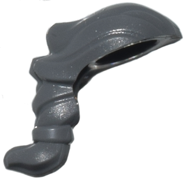Lego Dark Bluish Gray Hair Narrow Swept Back with Ponytail