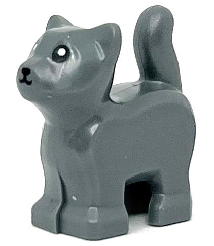 Lego Dark Bluish Gray Cat Baby Kitten Standing