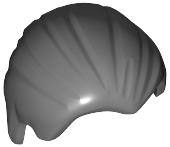 Lego Dark Bluish Gray Hair Combed Front to Rear