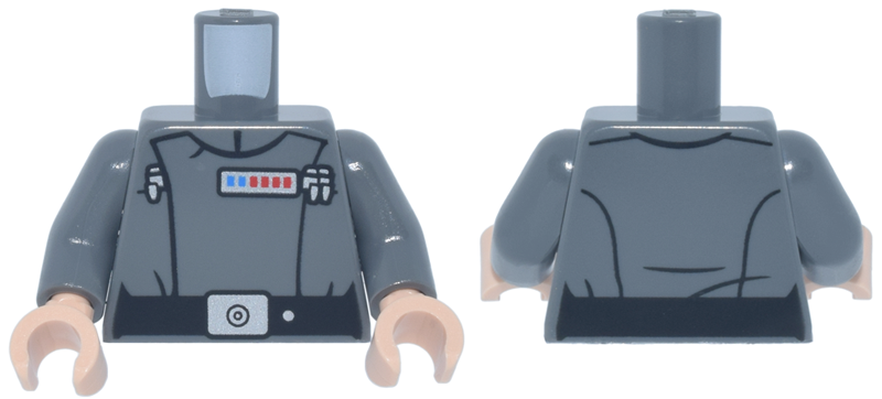 Lego Dark Bluish Gray Torso SW Imperial Officer 22