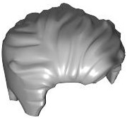 Lego Light Bluish Gray Hair Swept Left Tousled