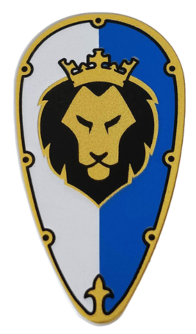 Lego Light Bluish Gray Shield Oval - stav jako nový