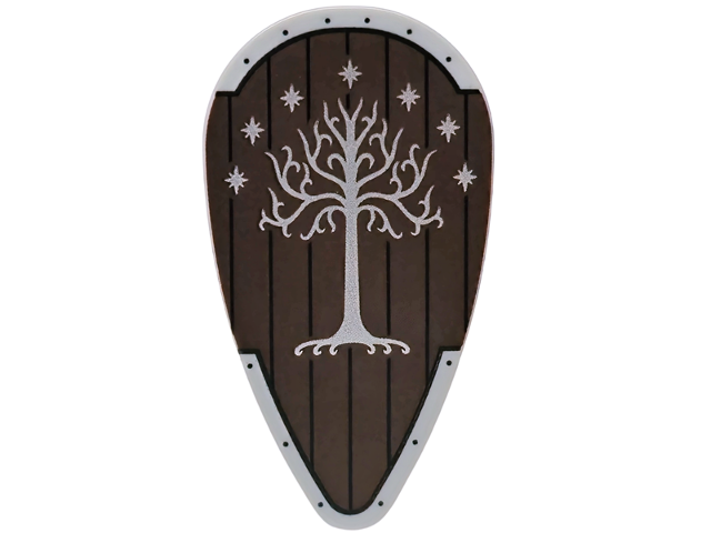Lego Light Bluish Gray Shield Oval