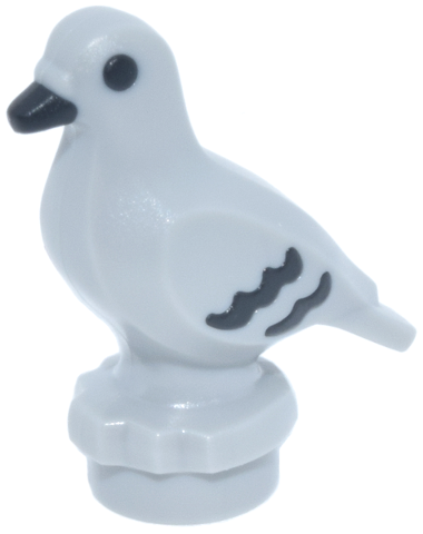 Lego Light Bluish Gray Bird Pigeon with Molded Black Eyes