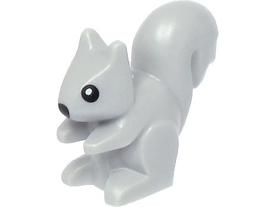 Lego Light Bluish Gray Squirrel with Black Nose and Eyes