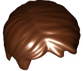 Lego Reddish Brown Hair Short Tousled with Side Part