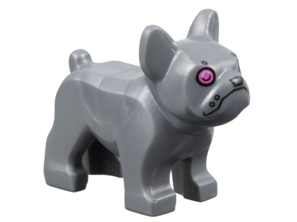 Lego Flat Silver Dog French Bulldog